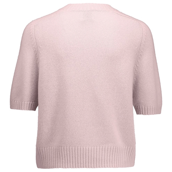 Allude Kortærmet Cashmere Strik, Rosa